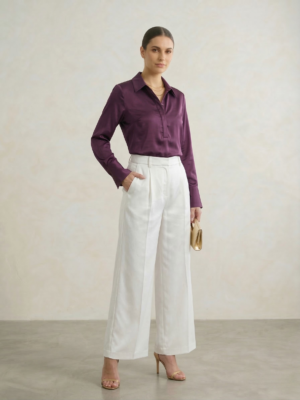 The Satin Plum Shirt